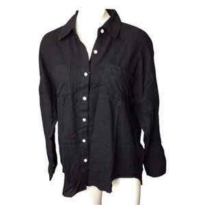 Black Button-Up Shirt NWT size small